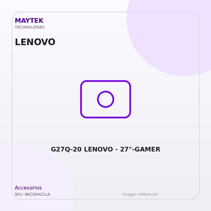 G27Q-20 Lenovo 27"-GAMER -2560 X 1440 -HDMI-DP