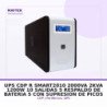 UPS CDP R-SMART2010- 2000VA (2KVA) | 1200W | 10 Salidas (5 Respaldo de Bateria + 5 con Supresion de Picos) | con Display y