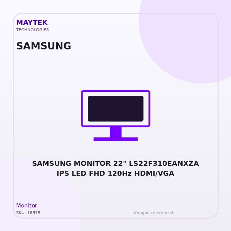SAMSUNG MONITOR 22" S3 Essential LS22F310EANXZA IPS LED FHD 120Hz HDMI/VGA