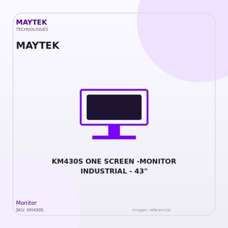 KM430S ONE Screen -MONITOR Industrial 43"