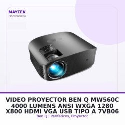 Video Proyector BEN-Q MW560C | 4000 Lumens ANSI | WXGA (1280 X800) | HDMI | VGA | USB TIPO a