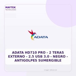Adata HD710 PRO | 2 Teras Externo | 2.5 USB 3.0 | Negro | Antigolpes Sumergible