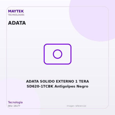 ADATA SOLIDO EXTERNO 1 TERA SD620-1TCBK Antigolpes Negro