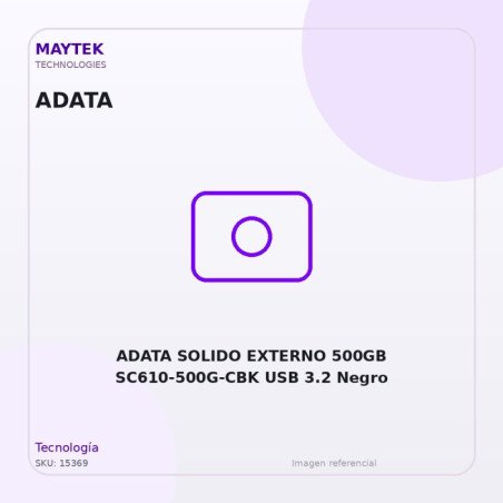 ADATA SOLIDO EXTERNO 500GB SC610-500G-CBK USB 3.2 Negro