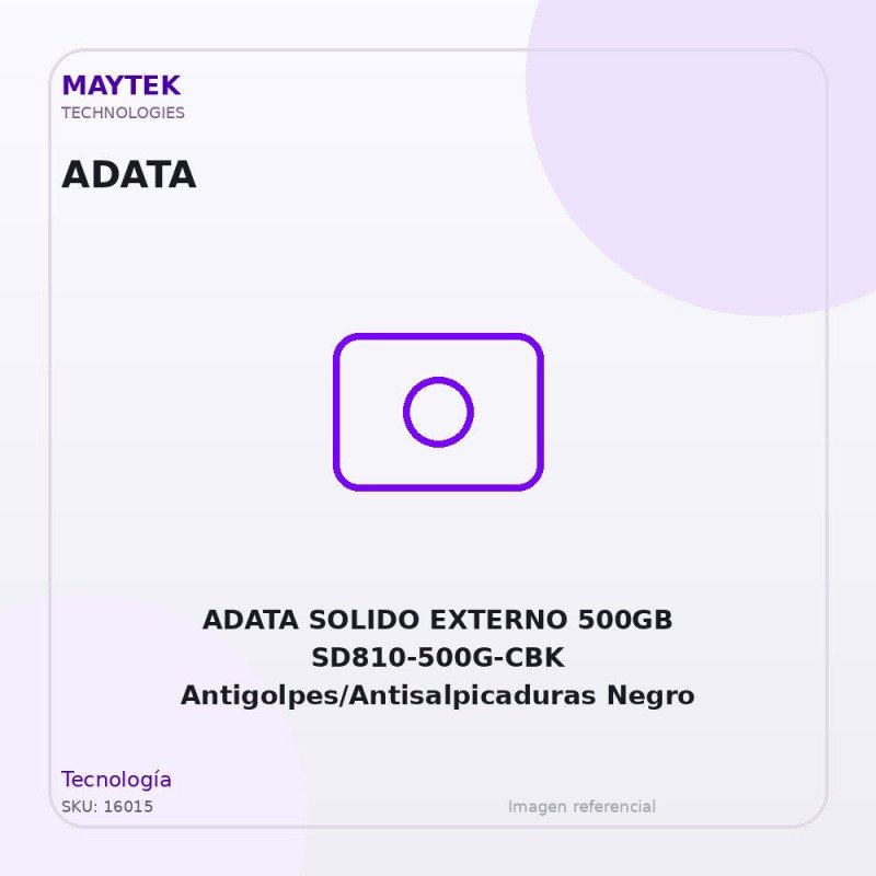 ADATA SOLIDO EXTERNO 500GB SD810-500G-CBK Antigolpes/Antisalpicaduras Negro USB/Tipo C