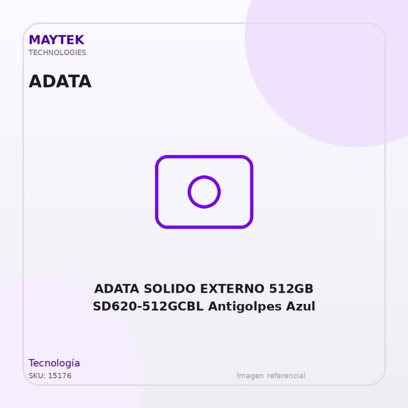 ADATA SOLIDO EXTERNO 512GB SD620-512GCBL Antigolpes Azul