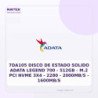 Disco de Estado Solido Adata Legend 700 | 512GB | M.2 PCI NVME 3X4 | 2280 | 2000MB/S | 1600MB/S
