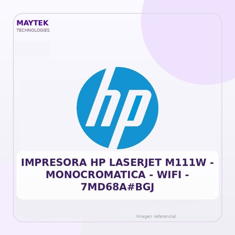 HP Impresora Hp Laserjet M111w - Monocromatica - WIFI - 7md68a#bgj