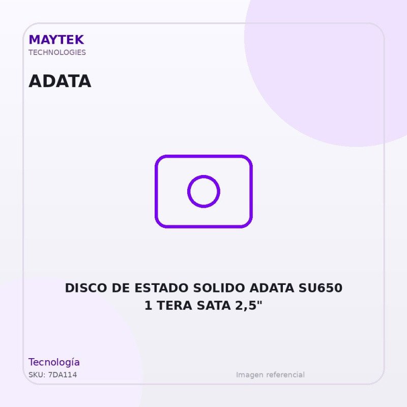 Disco de Estado Solido Adata SU650 1 TERA SATA 2,5"
