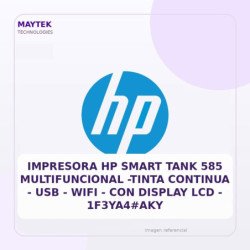 HP Impresora Hp Smart Tank 585 Multifuncional -tinta Continua - USB - WIFI - Con Display LCD - 1f3ya4#aky