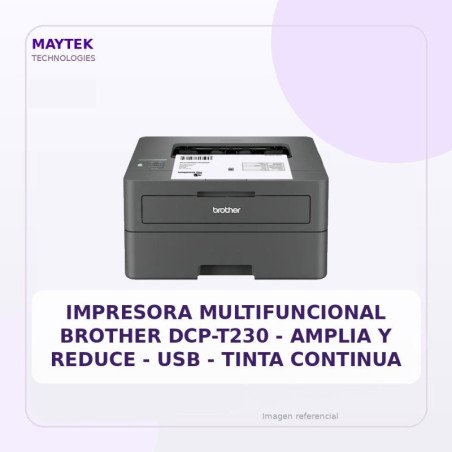 Brother Impresora Multifuncional Brother Dcp-t230 - Amplia Y Reduce - USB - Tinta Continua