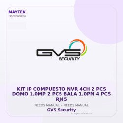 Digiplex KIT IP Compuesto NVR 4CH 2 PCS DOMO 1.0MP 2 PCS BALA 1.0PM 4 PCS RJ45