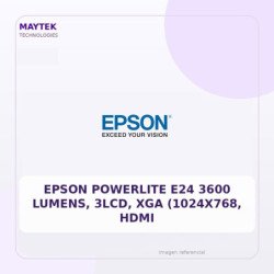 EPSON POWERLITE E24 3600 Lumens, 3LCD, XGA (1024x768, HDMI