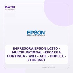 Epson Impresora Epson L6270 - Multifuncional -recarga Continua - WIFI - Adf - Duplex - Ethernet