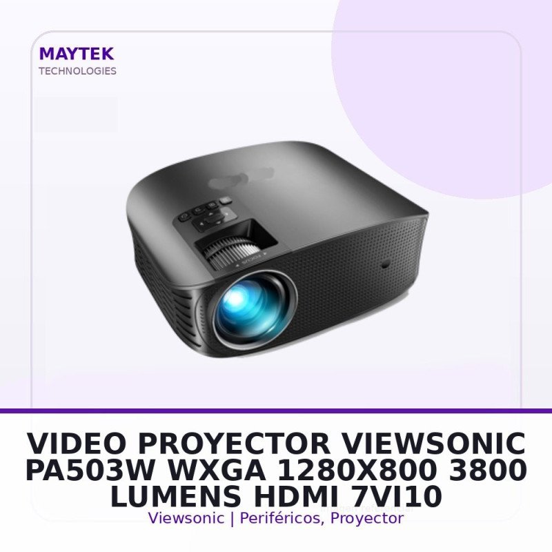 Video Proyector Viewsonic Pa503w Wxga 1280x800 - 3800 Lumens - HDMI