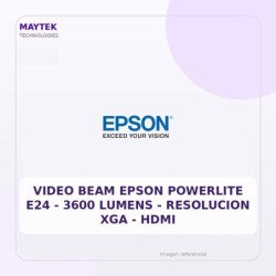 Epson Video Beam Epson Powerlite E24 - 3600 Lumens - Resolucion Xga - HDMI