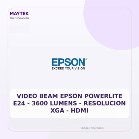Epson Video Beam Epson Powerlite E24 - 3600 Lumens - Resolucion Xga - HDMI