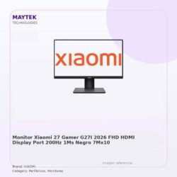 Xiaomi Monitor Xiaomi 27" Gamer G27I 2026 - FHD - HDMI - Display Port - 200hz - 1MS - Negro