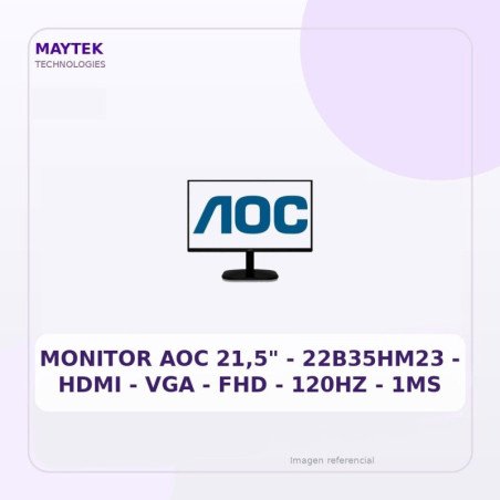 Monitor Aoc 21,5" - 22b35hm23 - HDMI - VGA - FHD - 120hz - 1MS