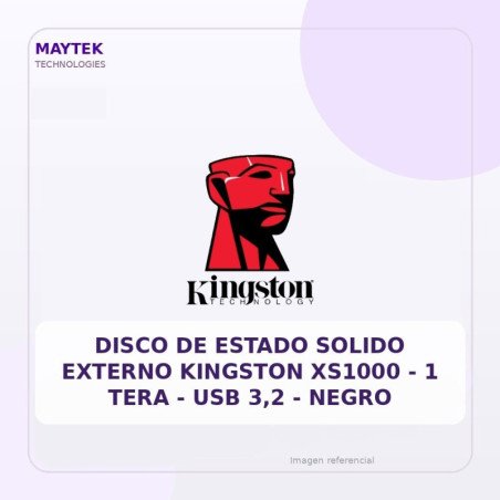 Disco de Estado Solido Externo Kingston XS1000 | 1 TERA | USB 3,2 | Negro