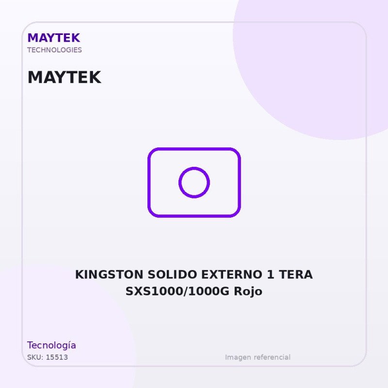 KINGSTON SOLIDO EXTERNO 1 TERA SXS1000/1000G Rojo