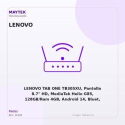 LENOVO TAB ONE TB305XU, Pantalla 8.7" HD, MediaTek Helio G85, 128GB/Ram 4GB, Android 14, Bluet, WIFI, 4G LTE, Doble Camara, Luna