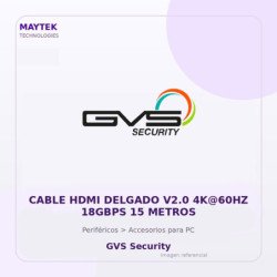 Cable HDMI Delgado V2.0 4K@60HZ 18GBPS 15 Metros