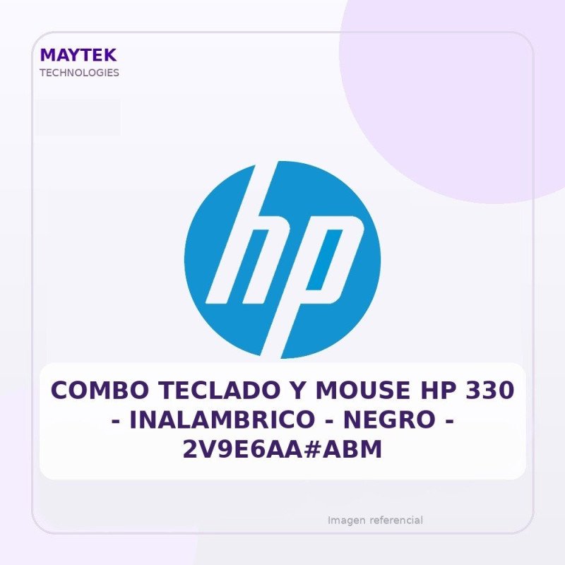 HP Combo Teclado Y Mouse Hp 330 - Inalambrico - Negro - 2v9e6aa#abm
