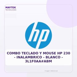 HP Combo Teclado Y Mouse Hp 230 - Inalambrico - Blanco - 3l1f0aa#abm