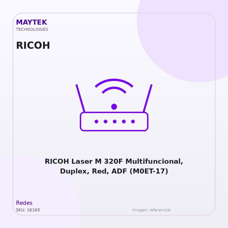 RICOH Laser M 320F Multifuncional, Duplex, Red, ADF (M0ET-17)