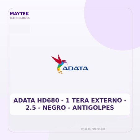 Adata Hd680 - 1 Tera Externo - 2.5 - Negro - Antigolpes