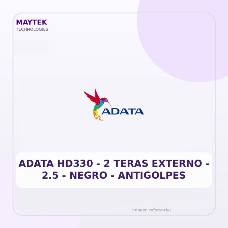 Adata Hd330 - 2 Teras Externo - 2.5 - Negro - Antigolpes