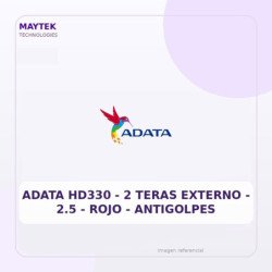 Adata Hd330 - 2 Teras Externo - 2.5 - Rojo - Antigolpes
