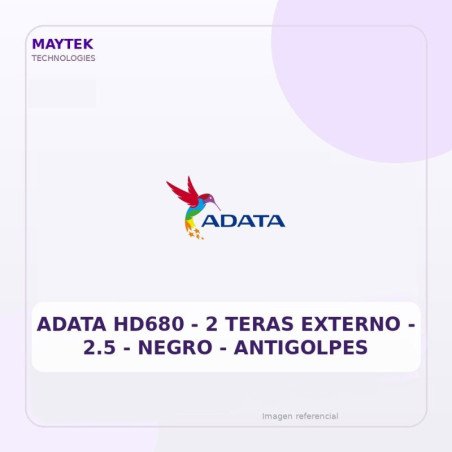 Adata Hd680 - 2 Teras Externo - 2.5 - Negro - Antigolpes