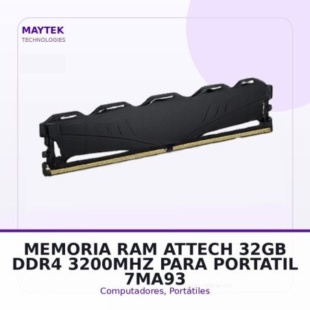 Memoria RAM Attech 32GB DDR4 3200mhz Para Portatil