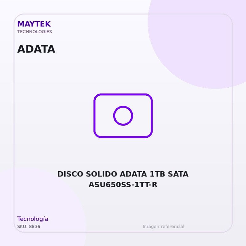 Disco Solido Adata 1TB SATA ASU650SS-1TT-R
