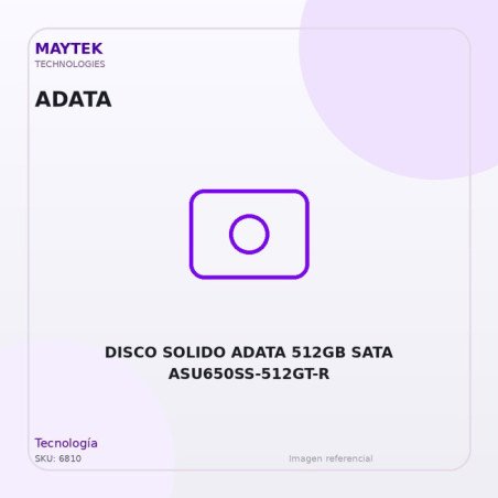 Disco Solido Adata 512GB SATA ASU650SS-512GT-R
