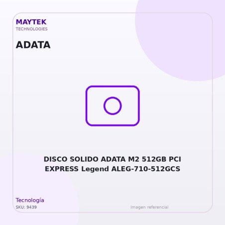 DISCO SOLIDO ADATA M2 512GB PCI EXPRESS Legend ALEG-710-512GCS