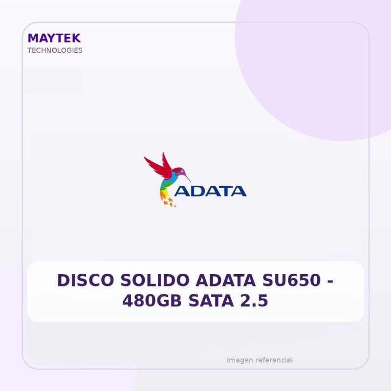 Disco Solido Adata SU650 | 480GB SATA 2.5