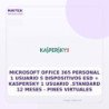 Microsoft Office 365 Personal 1 Usuario 5 Dispositivos ESD + Kaspersky 1 Usuario .standard 12 Meses - Pines Virtuales