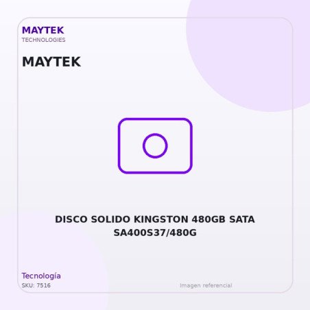 Disco Solido Kingston 480GB SATA SA400S37/480G