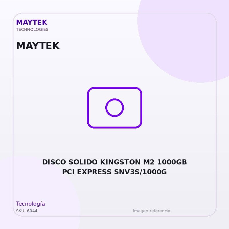 Disco Solido Kingston M2 1000GB PCI Express SNV3S/1000G