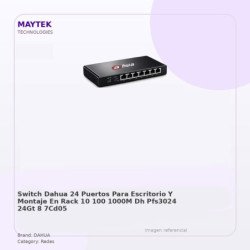 HP Switch Dahua 24 Puertos - Para Escritorio Y Montaje En Rack - 10/100/1000m - Dh-pfs3024-24gt 8