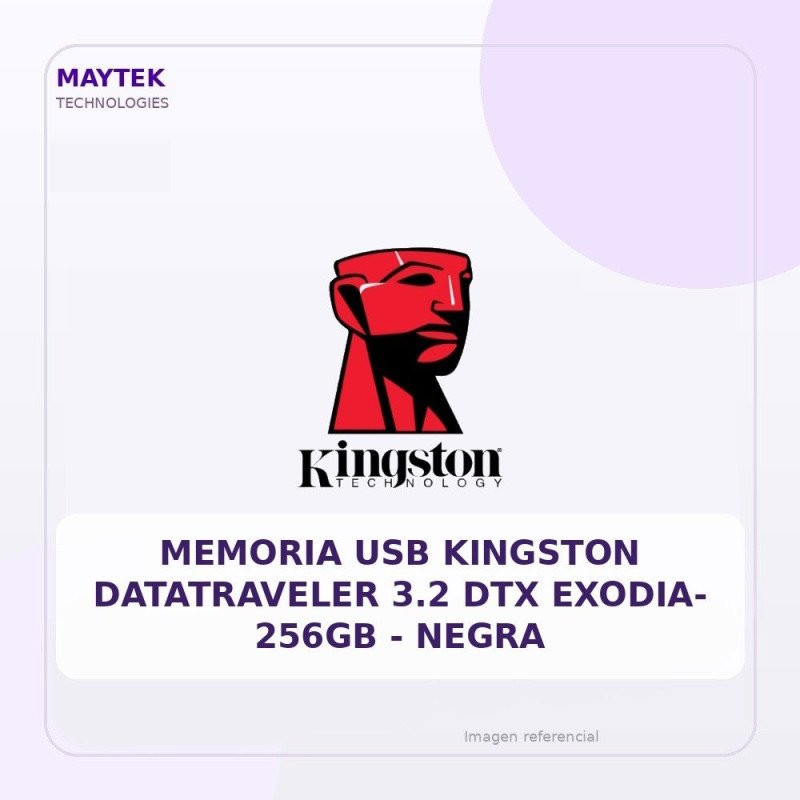 Memoria USB Kingston Datatraveler 3.2 DTX EXODIA- 256GB | Negra