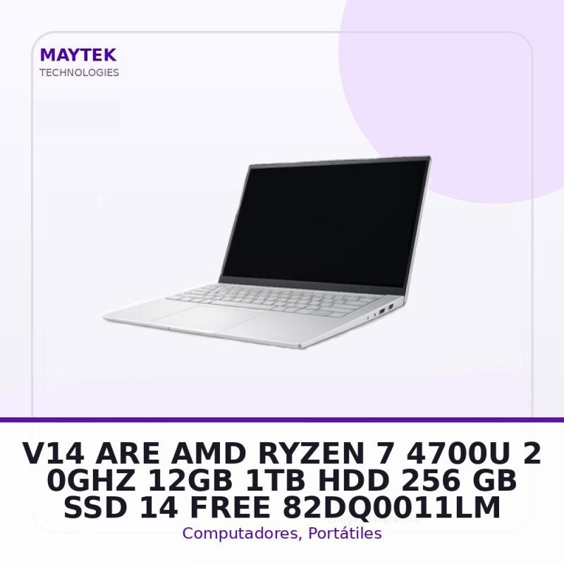 V14-are Amd Ryzen 7 4700u (2,0ghz) 12GB -1TB HDD + 256 GB SSD - 14"- Free