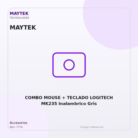 COMBO MOUSE + TECLADO LOGITECH MK235 Inalambrico Gris