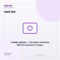COMBO MOUSE + TECLADO LOGITECH MK270 Inalambrico Negro