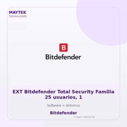 Bitdefender Ext Bitdefender Total Security Familia 25 Usuarios, 1