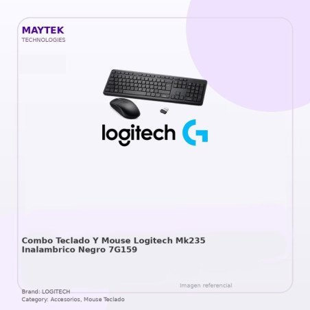 Combo Teclado y Mouse Logitech MK235 | Inalambrico | Negro