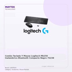 Combo Teclado y Mouse Logitech MK250 | Inalambrico | Bluetooth | Compacto | Negro